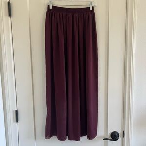 American Apparel Burgundy Maxi Skirt
